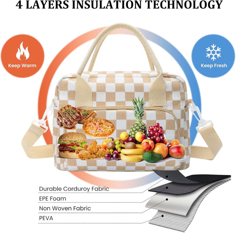 MEXS Insulated Lunch Bag for Women Men Large Reusable Lunch Box Adult Leakproof Portable Cooler Tote Bags for Work Picnic - Image 4